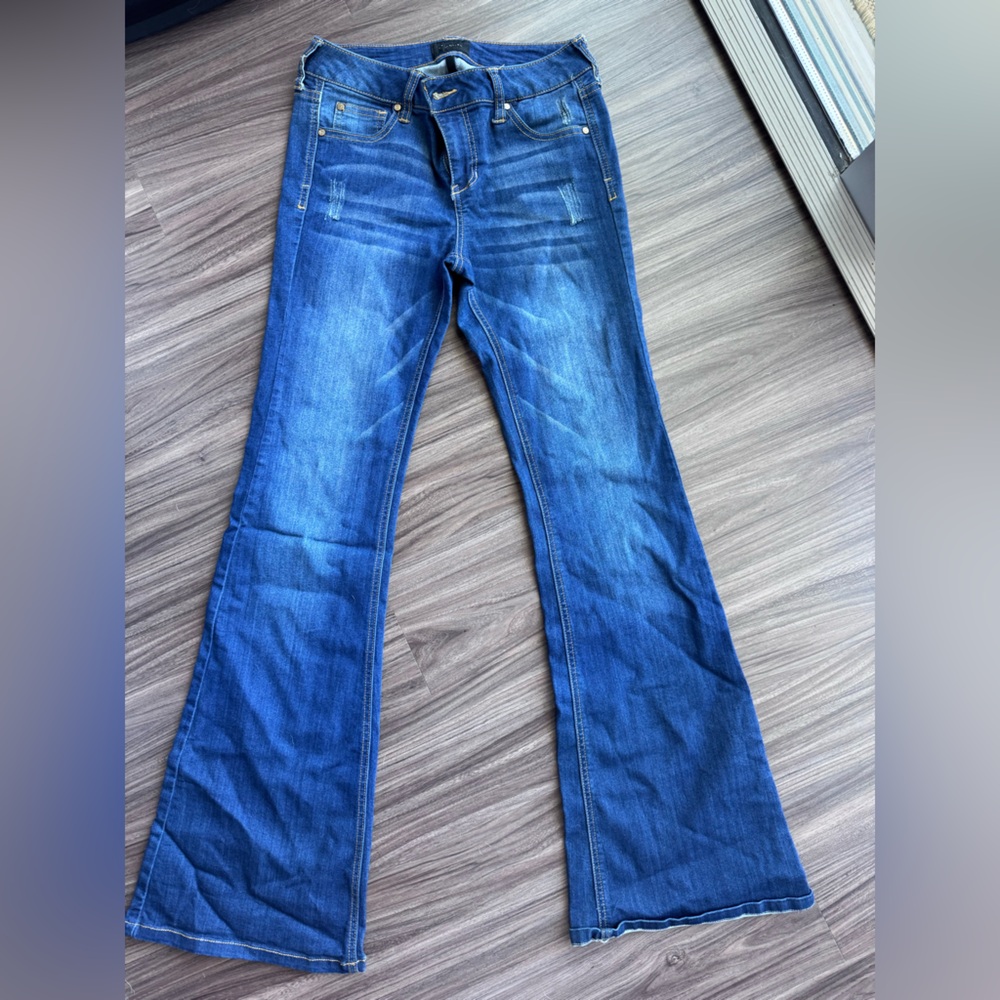 CELEBRITY PINK | Classic Flared Blue Jeans - Women's | Size 5/27 | WORN ONCE